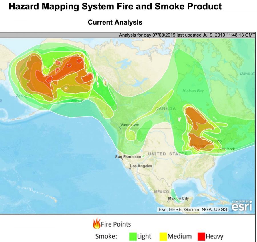Wildfires produce heavy smoke in Alaska, Canada, and the Midwest ...