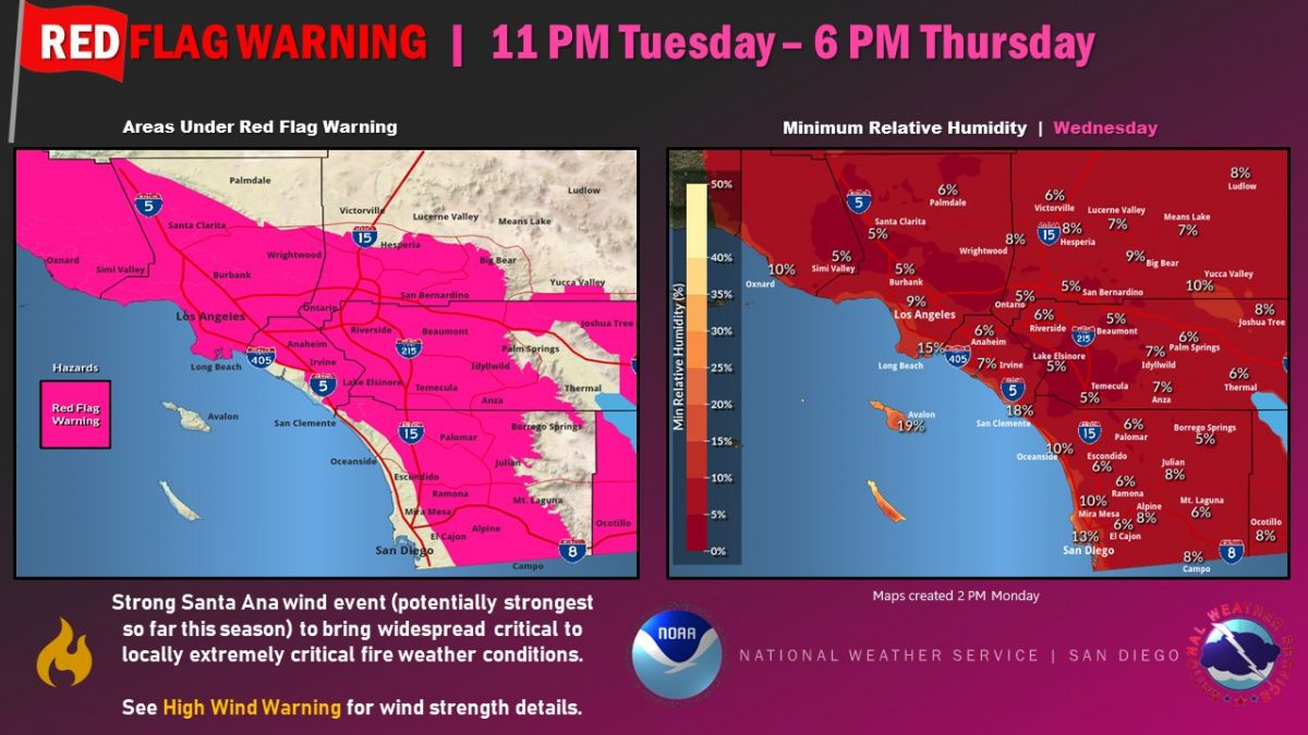 Critical to extremely critical fire weather predicted for southern ...