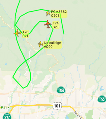 AC90 mapping aircraft wildfire