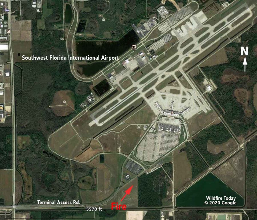 FortMyersAirport Map Wildfire Today