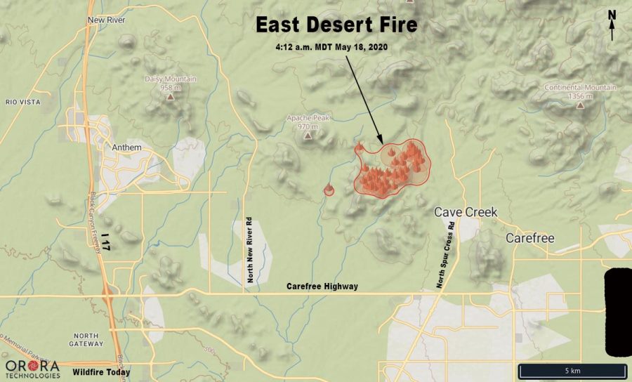 East Desert Fire 412 Am Mdt May 18 2020 Wildfire Today