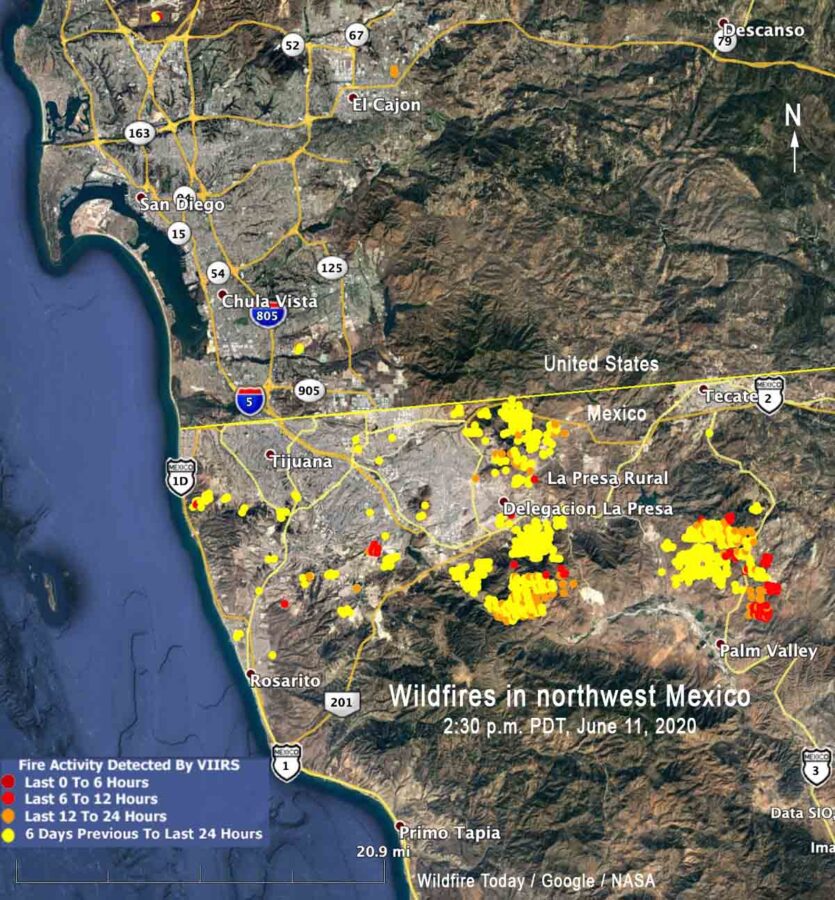 Wildfires in Mexico 230 pm PDT June 11, 2020 Wildfire Today
