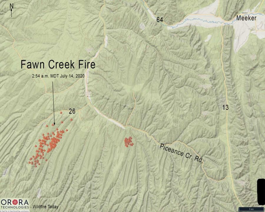 Fawn Creek Fire - 254 am MDT July 14, 2020 - Wildfire Today