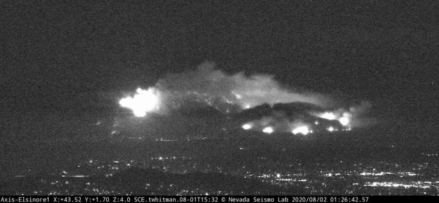 Apple Fire From Elsinore Mtn At 126 Am August 2 2020 Wildfire Today
