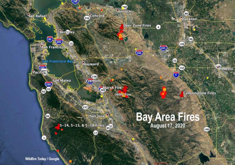 Bay Area Fires August 17, 2020 Wildfire Today