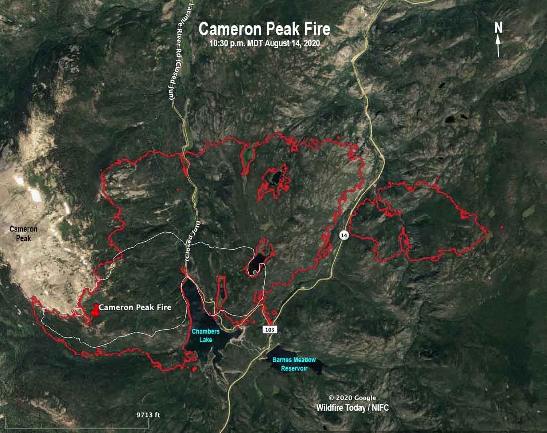Cameron Peak Fire map