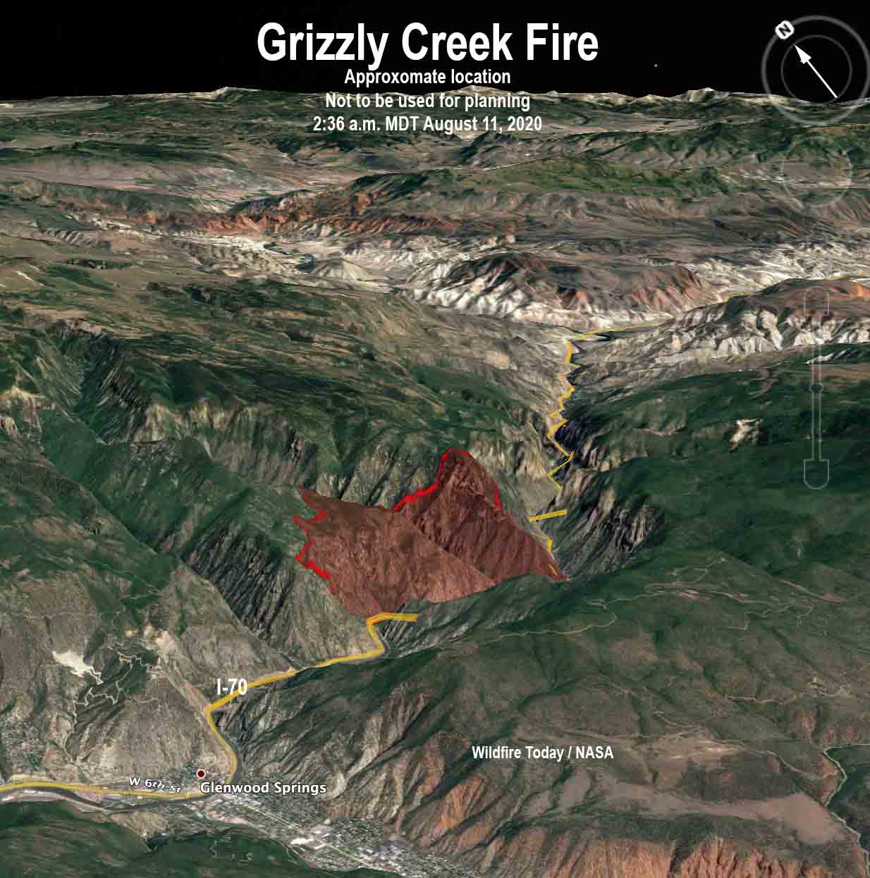 Grizzly Creek Fire closes I-70 near Glenwood Springs, CO - Wildfire Today