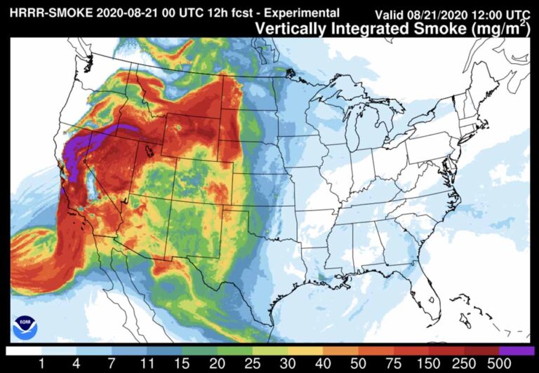 Smoke Forecast For Friday Morning August 21 Wildfire Today 9831