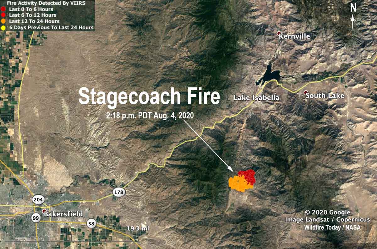 Stagecoach Fire burns thousands of acres south of Lake