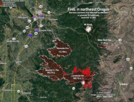 Map Of Fires In Northwest Oregon September 13 2020 265x203 