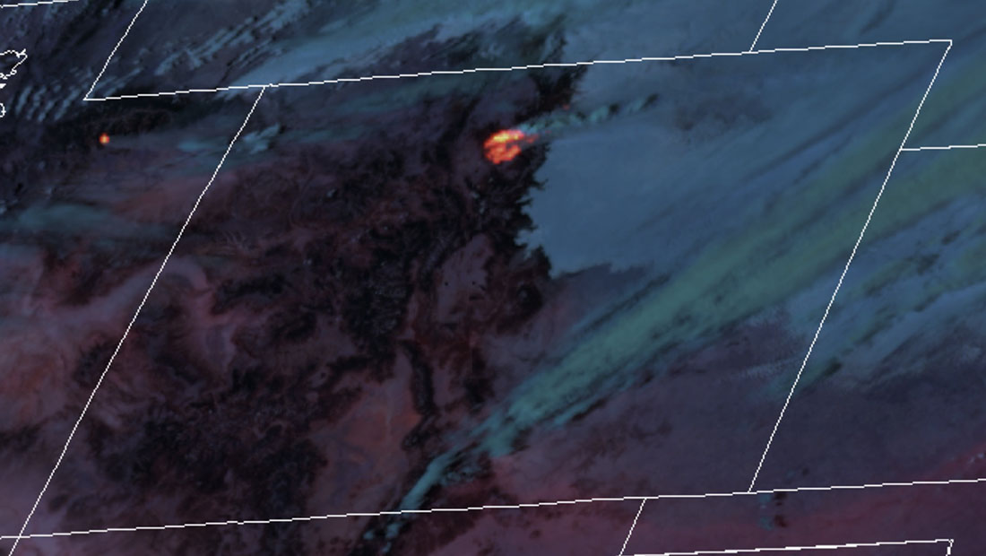 East Troublesome Fire satellite photo