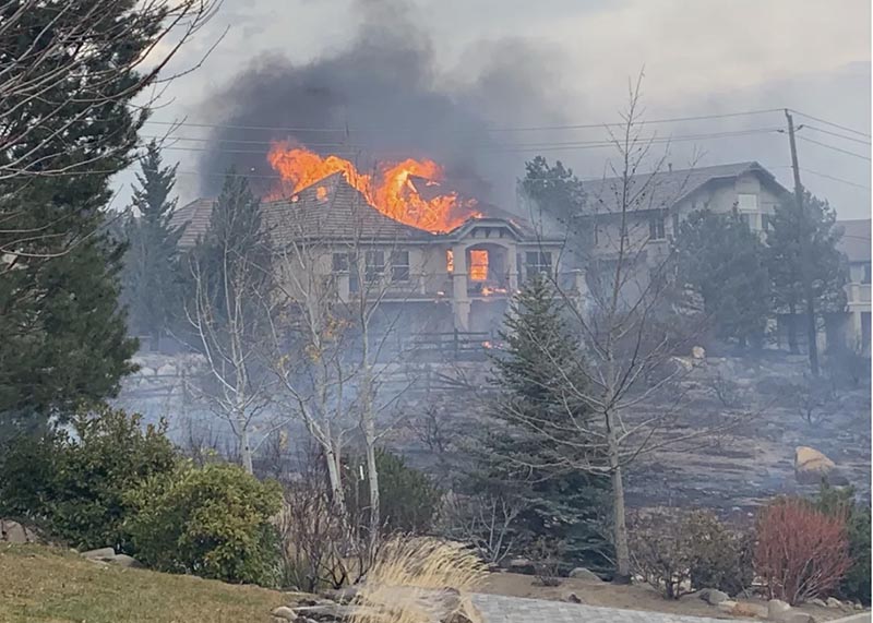 Pinehaven Fire burns home Reno Nevada