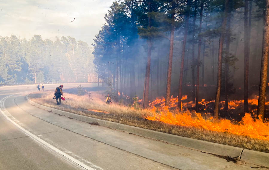 Fire in the Black Hills, March 29, 2021