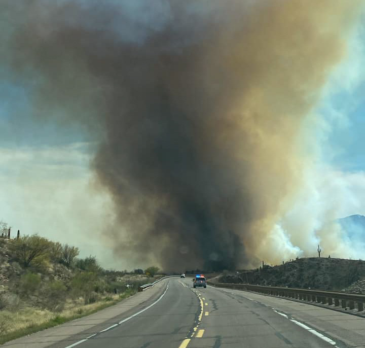 Spread of Punkin Fire south of Payson, AZ stopped after burning more