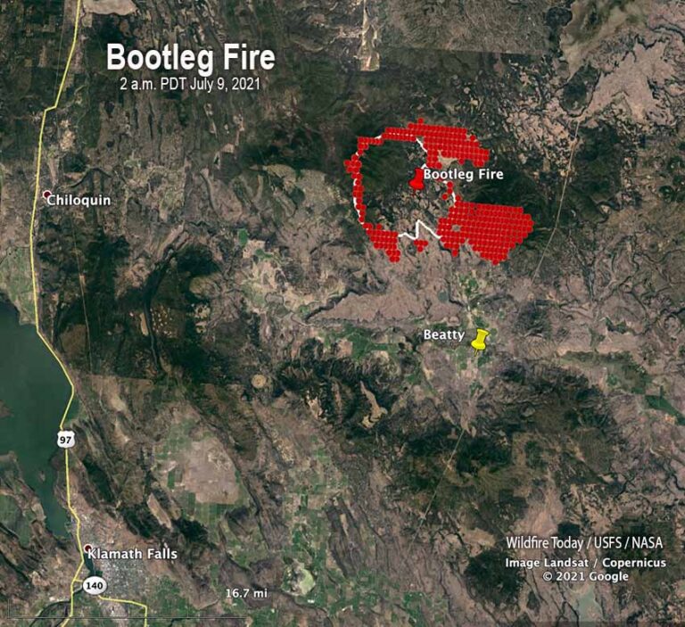 Bootleg Fire in Southern Oregon runs 5 miles to the east - Wildfire Today