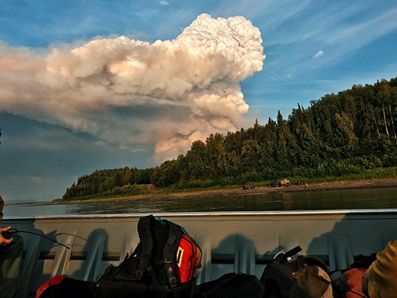 Fire in Yukon Charley Rivers National Preserve, Alaska