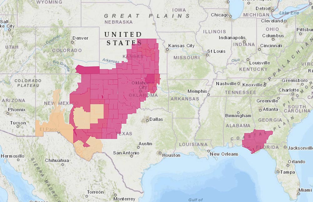 Red Flag Warnings, March 5, 2022