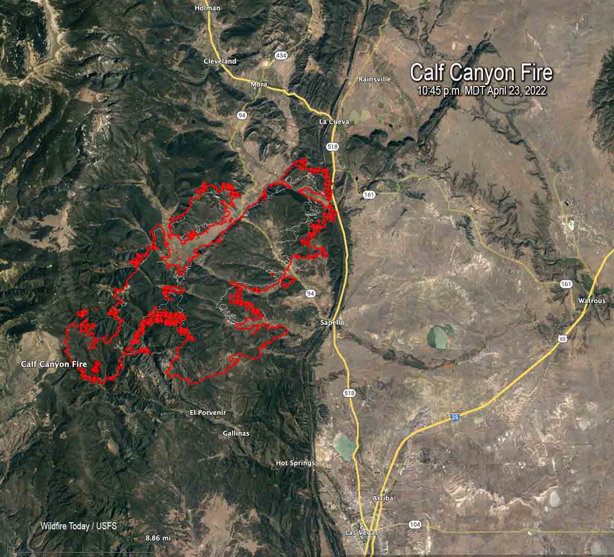 Map Calf Canyon Fire