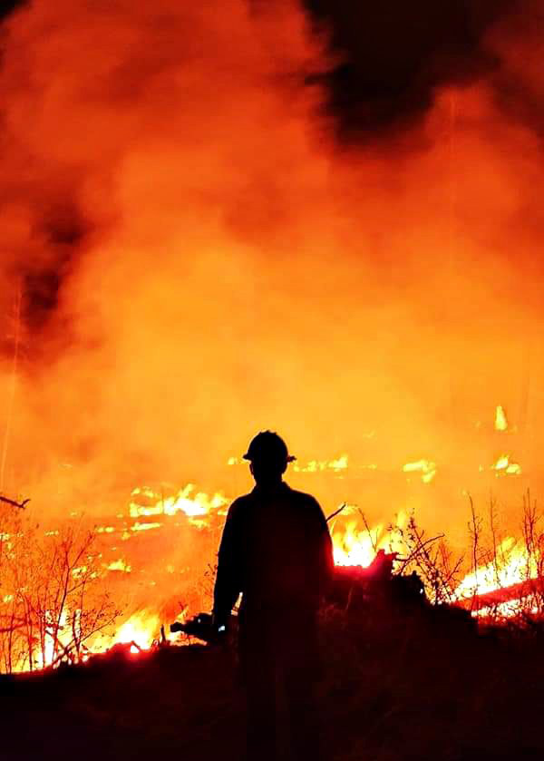 Firefighter Cerro Pelado Fire in Arizona