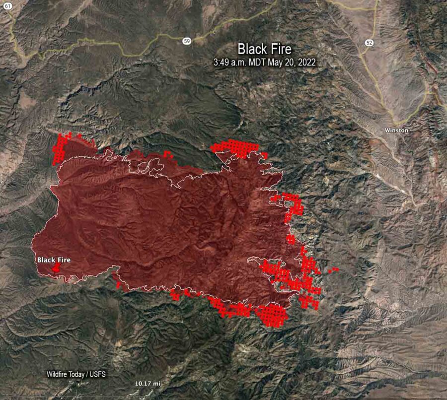 The four active large fires in New Mexico have burned nearly half a