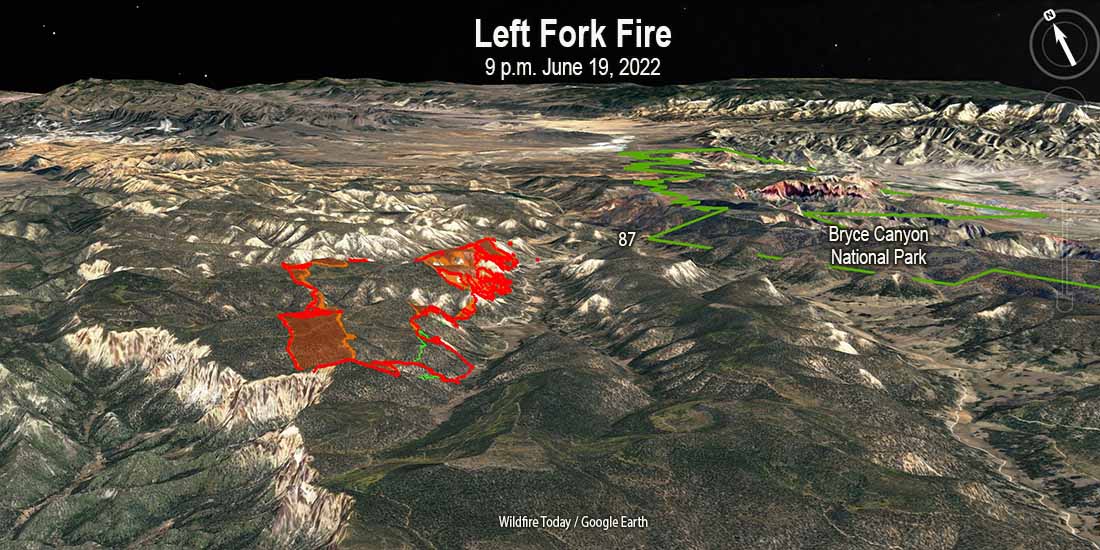 3-D map of the Left Fork Fire