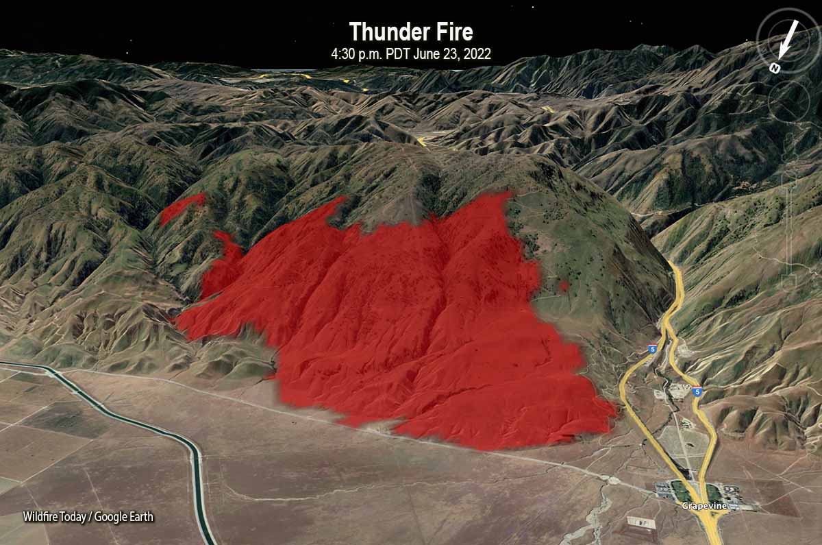 Map Thunder Fire 4:30 p.m. PDT June 23, 2022