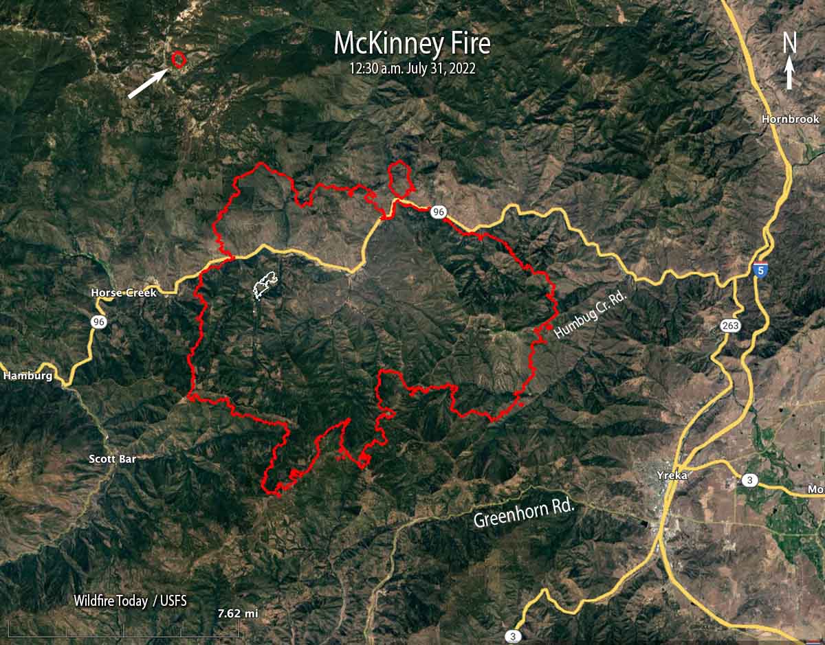 McKinney Fire map