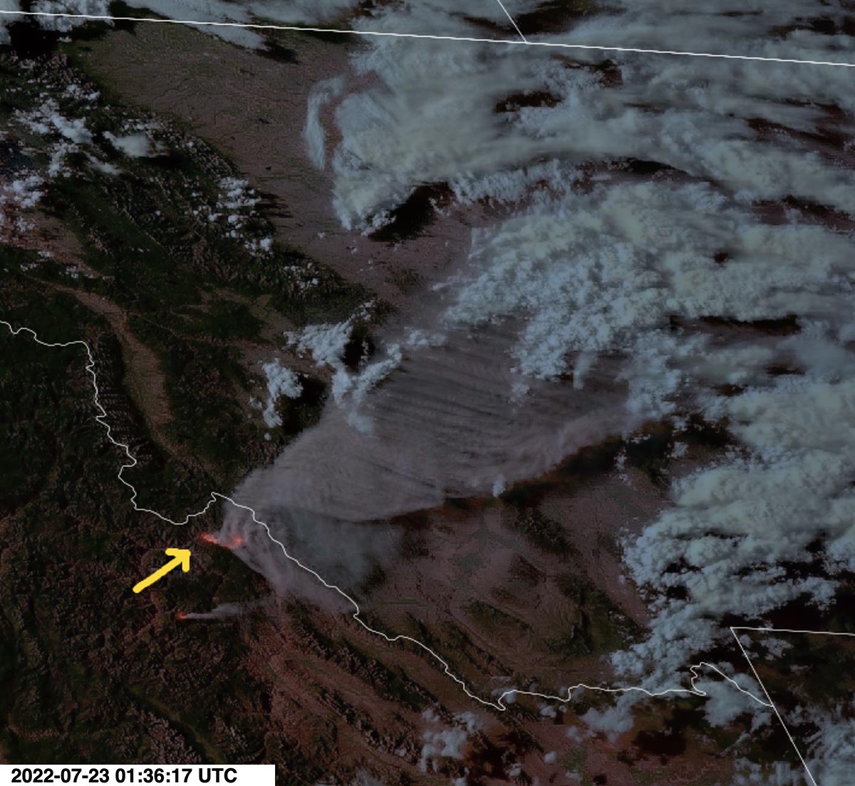 Moose Fire photo GOES 17 satellite