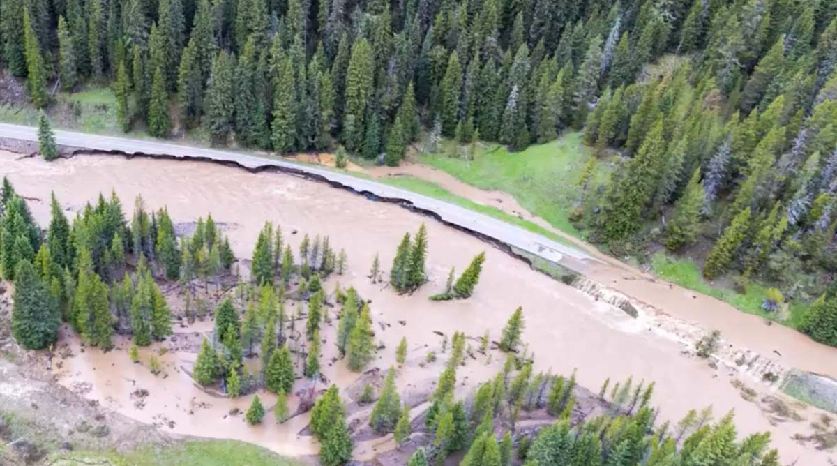 June 13, 2022 flood in Yellowstone National Park