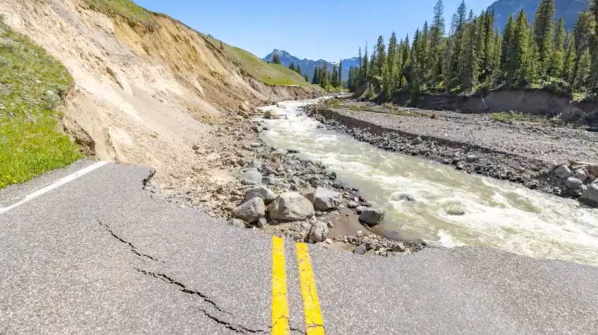 June 13, 2022 flood in Yellowstone National Park