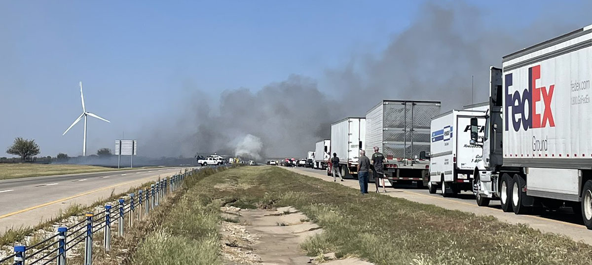Crash closes I-35 in Oklahoma, Sept. 27, 2022