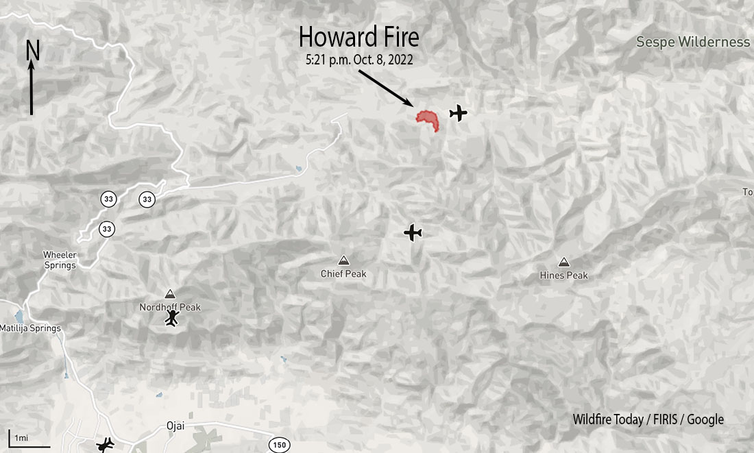 Howard Fire map 5:21 p.m. Oct. 8, 2022