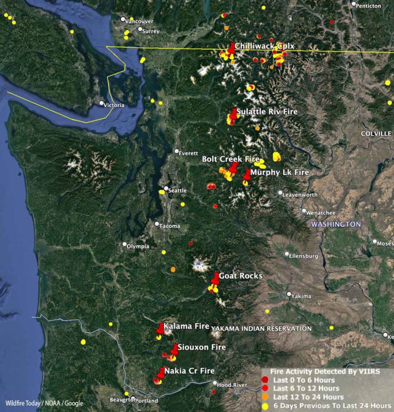 Wildfires in western Washington, 3 p.m. PDT Oct. 16, 2022 - Wildfire Today