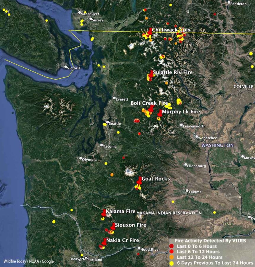 Strong Winds Spread Fires In Western Washington Wildfire Today